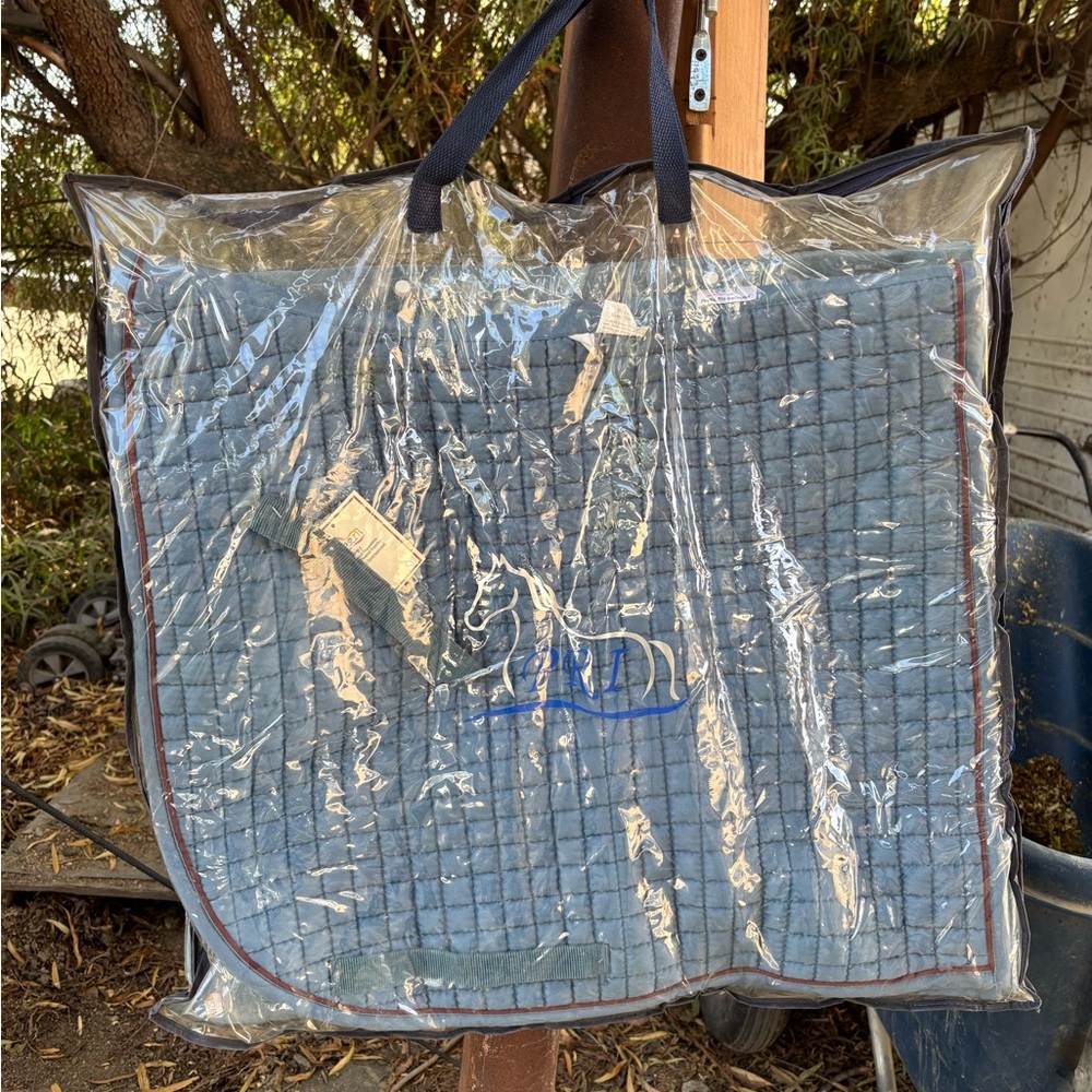 Blue Quilted Saddle Pad